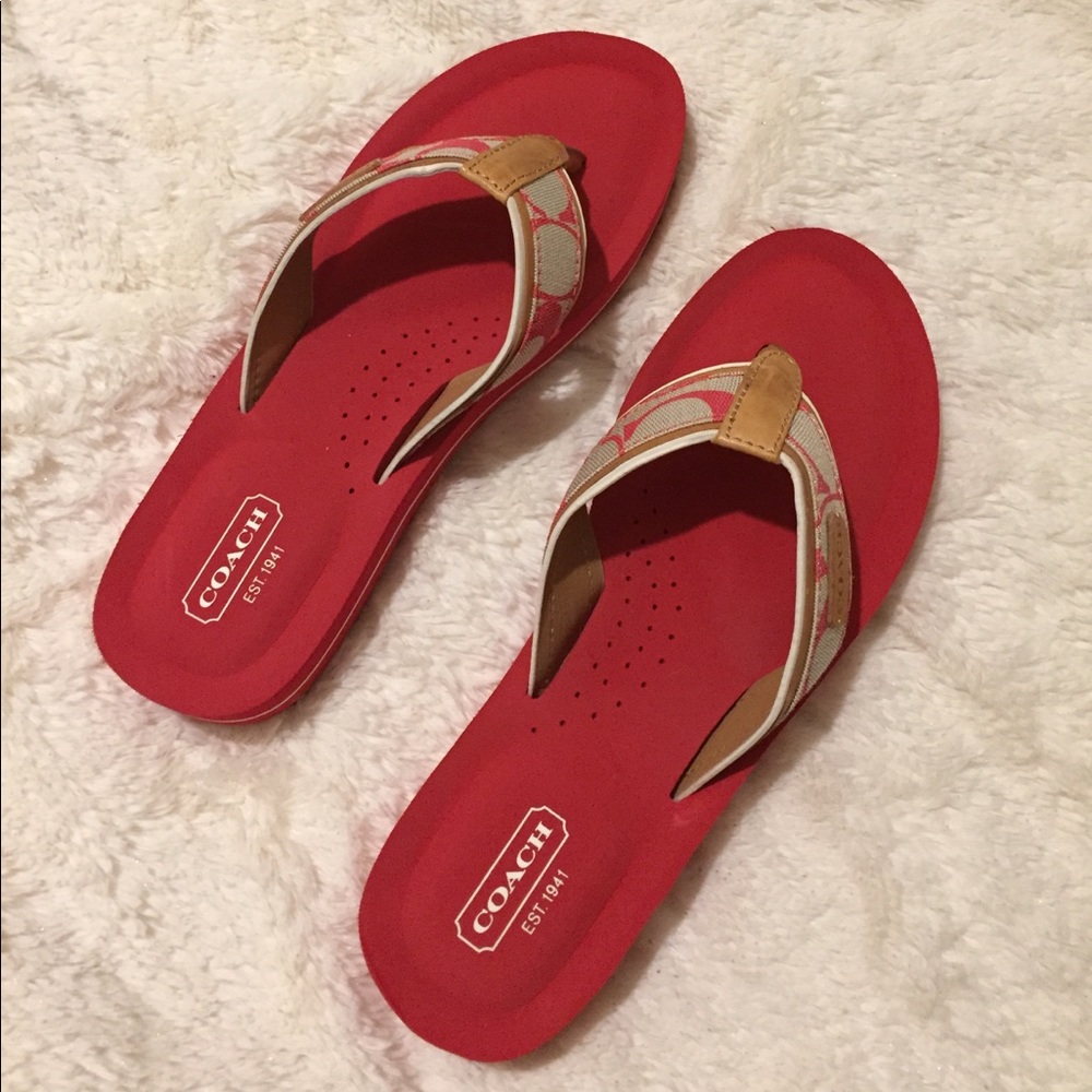 Pink Coach Jolie Sandals Size 7 1/2
